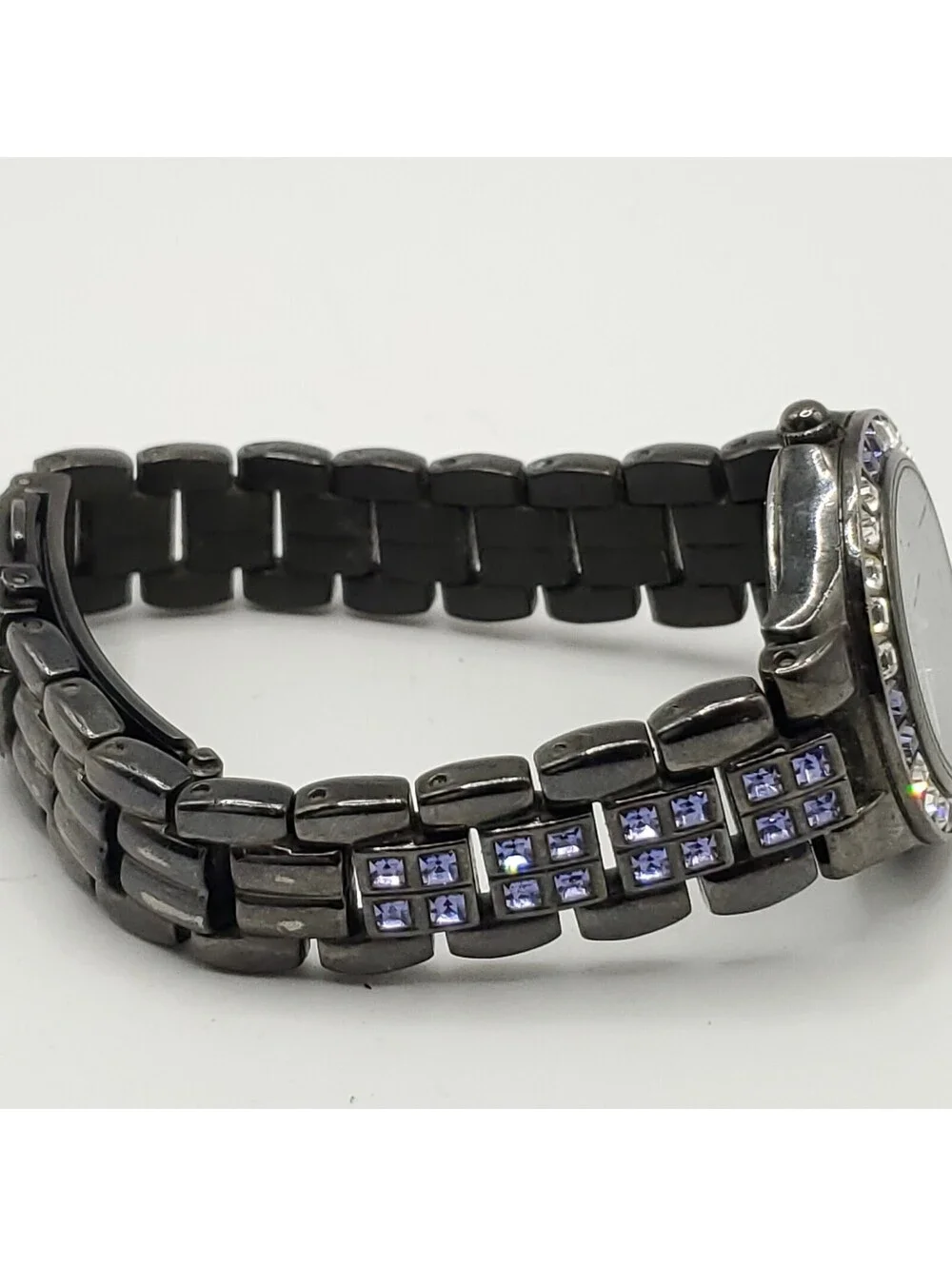 Armitron Now Purple/Black Watch Women 26mm New Battery